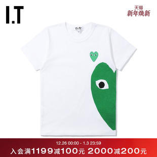 COMME des GARCONS川久保玲女装 饰短袖 PLAY 爱心logo装 T恤 CDG