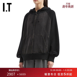 材质拼接外搭2E1806XP 连帽拉链卫衣新款 UNDERCOVER高桥盾女装