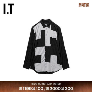 des GARCONS SHIRT男装 衬衫 COMME 不规则裁布拼接拼色长袖 CDG