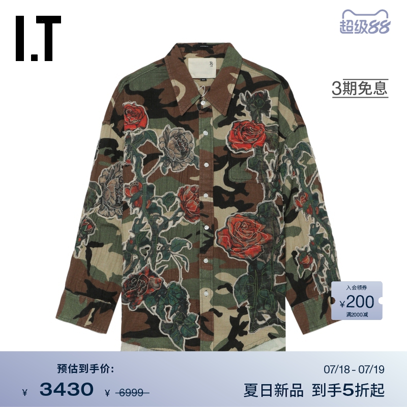 ITR13长袖迷彩衬衫复古潮酷