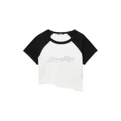 ITGROUNDZERO插肩袖露脐T恤