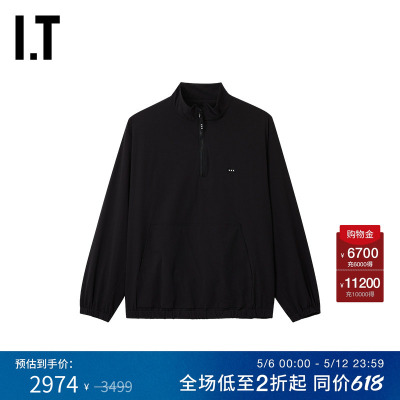 IT GOD SELECTION XXX男装立领套头夹克新款半拉链休闲外套JK05MQ