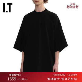 潮流型男宽松半袖 廓形圆领落肩T恤新款 Owens男装 5283BAMO Rick