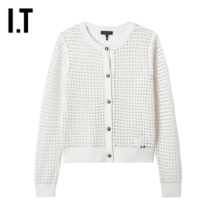 IT rag & bone女装镂空针织开衫新款时尚气质圆领薄外套61P061XP