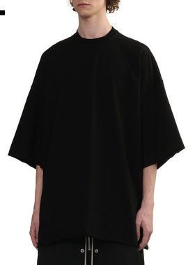 IT Rick Owens男装廓形圆领落肩T恤新款潮流型男宽松半袖5283BAMO
