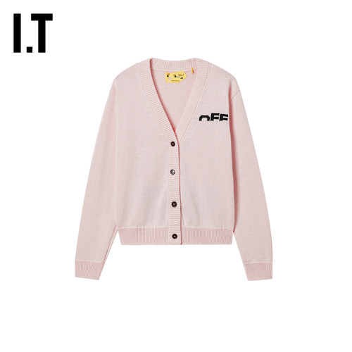 OFF-WHITE™V领针织开衫外套