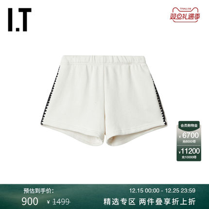 IT rag & bone女装运动短裤新款个性时尚撞色边饰休闲裤19P901XP