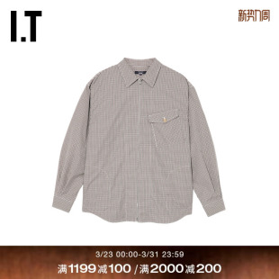 des GARCONS HOMME男装 衬衫 COMME 细格纹长袖 复古文艺风 CDG