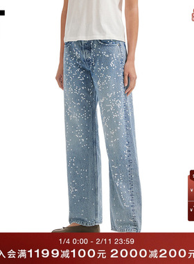 IT MM6 Maison Margiela女装牛仔长裤新款时尚个性直筒裤0207M3XP