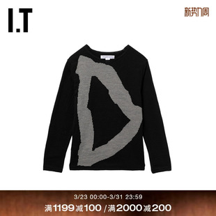 des COMME GARCONS SHIRT男装 拼色图案薄毛衣 圆领针织衫 CDG