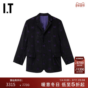 IT NEEDLES男装灯芯绒西装夹克新款复古时髦蝴蝶刺绣外套RW1085MP