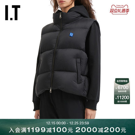 IT ADER error女装立领拉链羽绒马甲新款绗缝羽绒背心0401BKXP