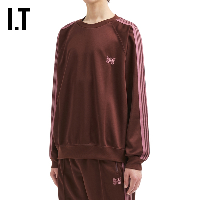 ITNEEDLES圆领卫衣复古运动风