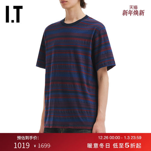 ITNOAH条纹短袖T恤潮流活力