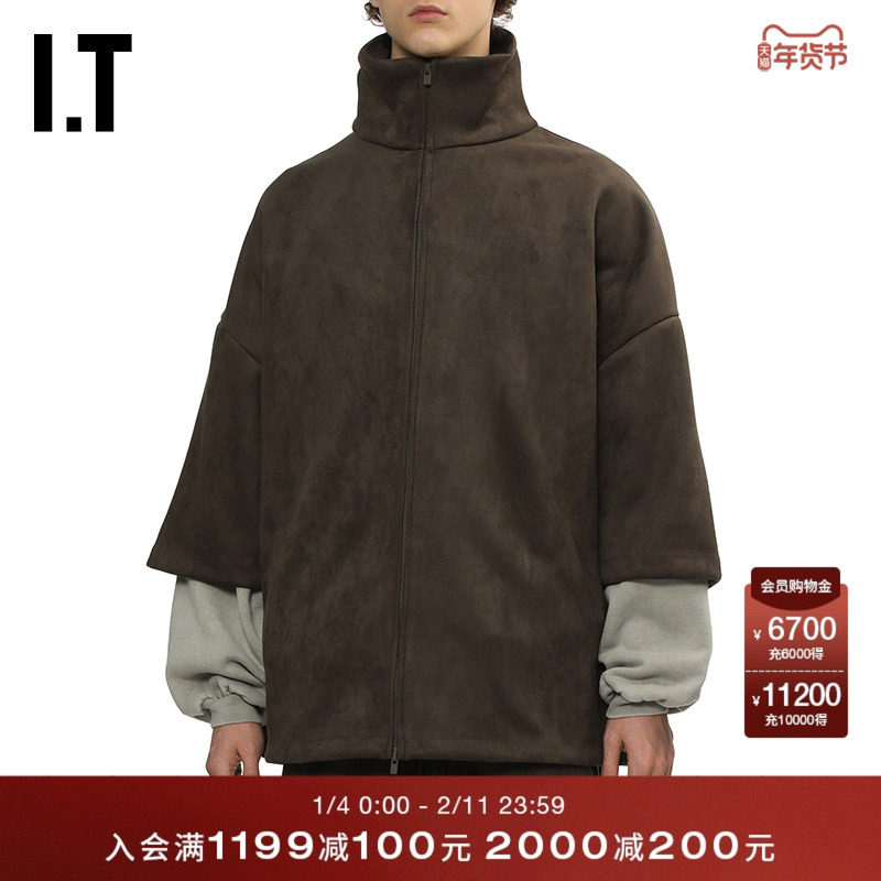 IT ESSENTIALS男装七分袖立领夹克新款酷帅型男拉链外套926952MQ,男装,夹克,淘宝优惠券,粉丝福利购,淘宝优惠卷