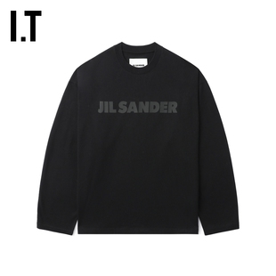 IT JIL SANDER男装宽松长袖T恤新款简约酷感logo装饰上衣GC0167MN