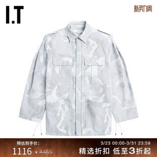 衬衫 长袖 新品 个性 风迷彩印花帅气翻领宽松上衣07XI 工装 IRO女装