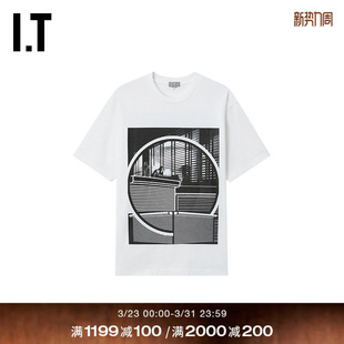 T恤新款 宽松短袖 个性 酷感图案装 S29T08MQ 饰圆领半袖 C.E男装
