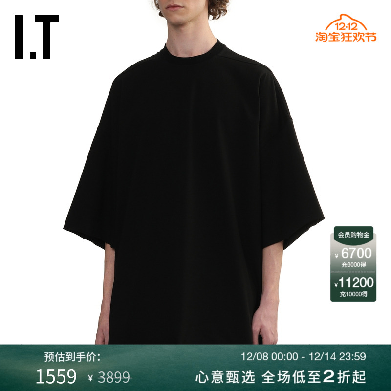 ITRickOwens廓形圆领落肩T恤