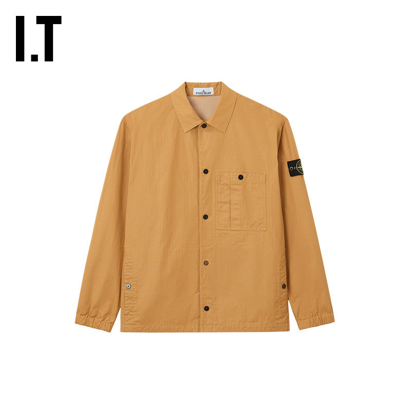 IT STONE ISLAND男装翻领长袖衬衫新款帅气酷感休闲上衣018029MQ