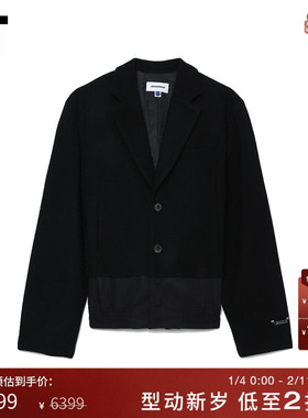 IT ADER error女装毛呢西装夹克新款摩登复古拼接呢子外套101BKXL