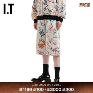 五分裤 运动裤 新款 随性潮趣满幅手绘涂鸦装 饰卫裤 We11Done女装