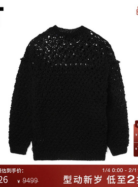 IT JUNYA WATANABE男装镂空针织衫新款网眼粗织薄毛衣WMN004MM