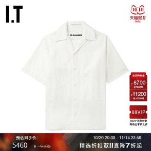 宽松短袖 SANDER男装 衬衫 新款 纯色排扣上衣0204MM 简约时尚 JIL