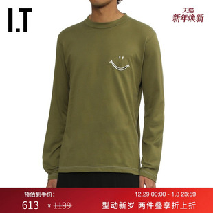 休闲趣味笑脸装 T恤新款 合身长袖 饰上衣0CS01CMP MARKAWARE男装