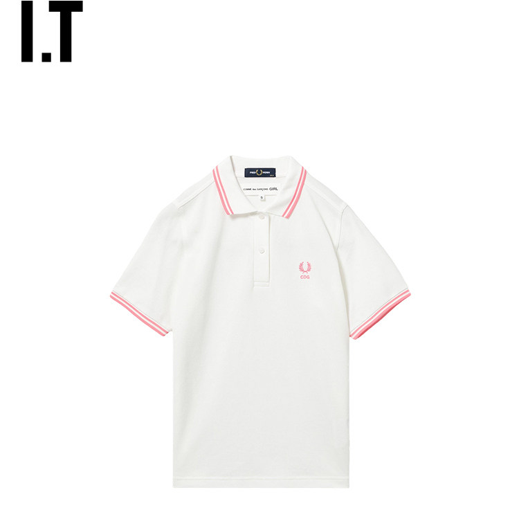 IT CDG COMME des GARCONS GIRL女装短袖polo衫新款清爽活力上衣