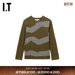 des COMME GARCONS SHIRT男装 拼色图案薄毛衣 圆领针织衫 CDG