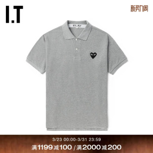 COMME PLAY des GARCONS川久保玲情侣基础短袖 翻领polo衫 CDG