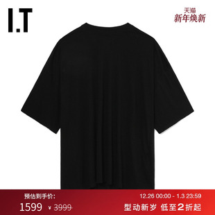 Rick 随性街潮七分袖 Owens男装 T恤新款 廓形上衣83JT09MN 中长款