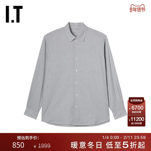 IT uniform experiment男装竖条纹衬衫新款清爽通勤衬衣252016MP