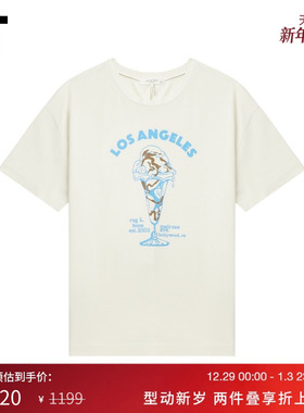 IT rag & bone女装短袖T恤新款青春甜美甜品图案印花半袖36PT03XP