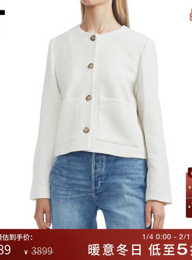 IT A.P.C.女装圆领花呢夹克新款时尚气质直排扣合身外套F02992XP