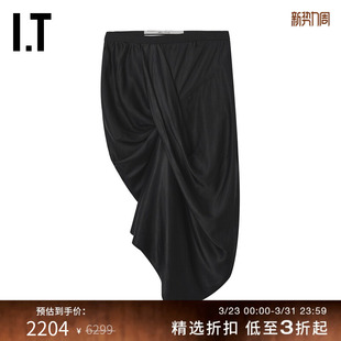 不规则半身裙新款 Owens女装 酷感时髦褶饰及膝裙0347CHAP Rick