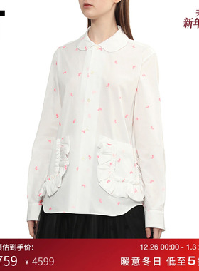 IT CDG COMME des GARCONS GIRL女装彼得潘领长袖衬衫时尚复古