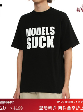 IT SEQUEL男装宽松短袖T恤新款潮流休闲标语装饰圆领半袖SSST09MP