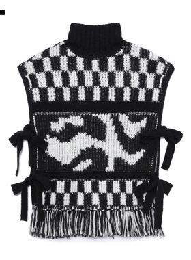 IT Andersson Bell女装飞袖针织背心新款宽松高领宽松毛衣B1167M