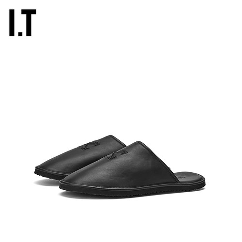 OFF-WHITE™皮质包头拖鞋