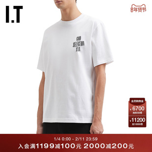 IT GOD SELECTION XXX男装宽松短袖T恤新款简约休闲半袖26ST09MQ