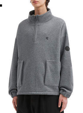 IT Evisen Skateboards男装立领卫衣新款休闲简约半拉链套头上衣