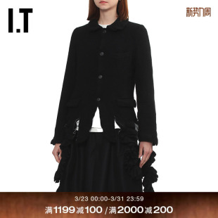 des GARCONS HOMME 不规则毛呢西装 COMME BLACK情侣款 夹克 CDG