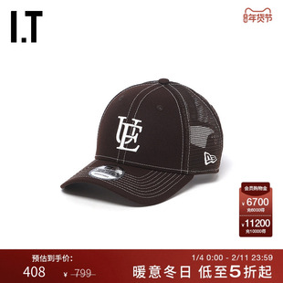 IT uniform experiment男款弯檐棒球帽新款运动风网面拼接鸭舌帽