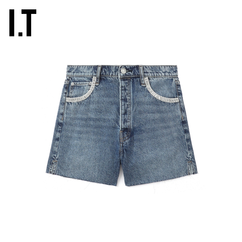ITrag&bone毛边牛仔短裤