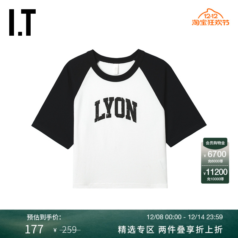 ITWITTHLOVE插肩袖短袖T恤