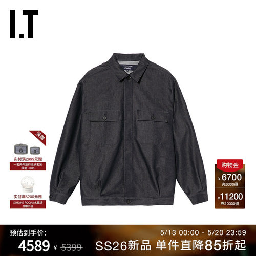 IT翻领牛仔夹克外套复古型男