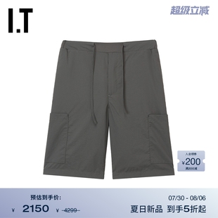 纯色直筒裤 新款 日常基础款 2102DFMO 中裤 GR10K男装 宽松休闲短裤