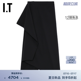 裙褲 WA0909XO 西裝 褲 摩登氣場(chǎng)疊層拼接闊腿褲 ALAINPAUL女裝 新款